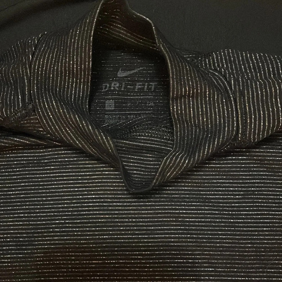 Nike Black Gold Cheer Volleyball Dri Fit Long Sleeve Fitted Under Shirt Small - Picture 5 of 5